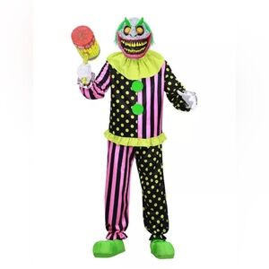 Spirit Pink and Black Jester Costume for Halloween